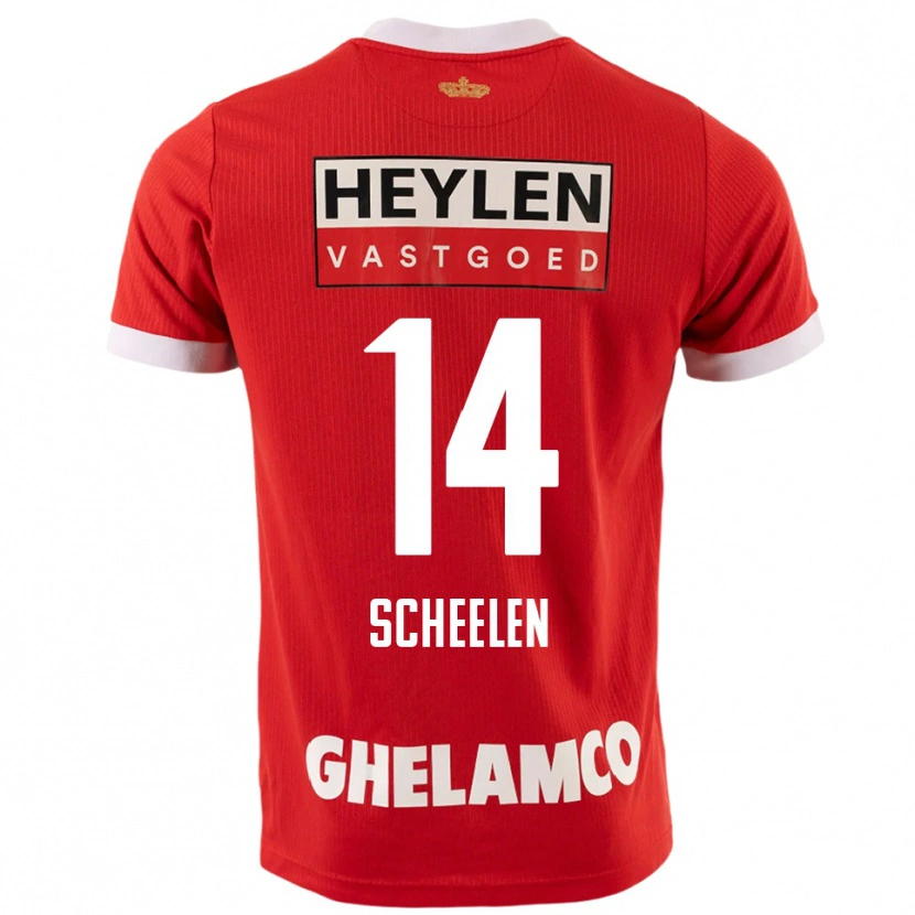 Danxen Damen Thijme Scheelen #14 Rot Weiß Heimtrikot Trikot 2025/26 T-Shirt Österreich