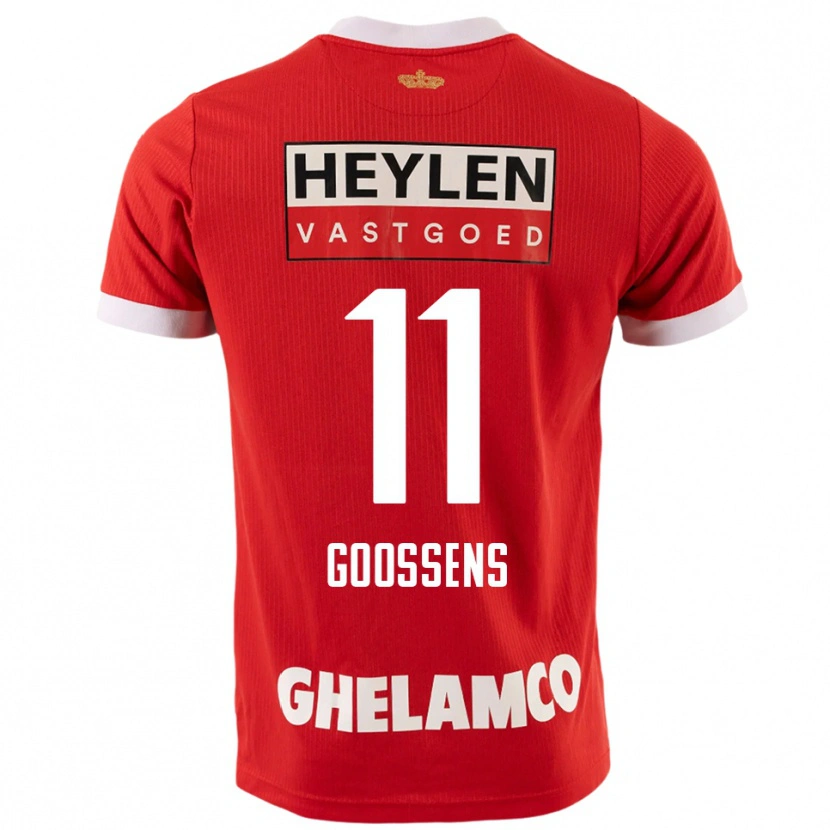 Danxen Damen Mattias Goossens #11 Rot Weiß Heimtrikot Trikot 2025/26 T-Shirt Österreich