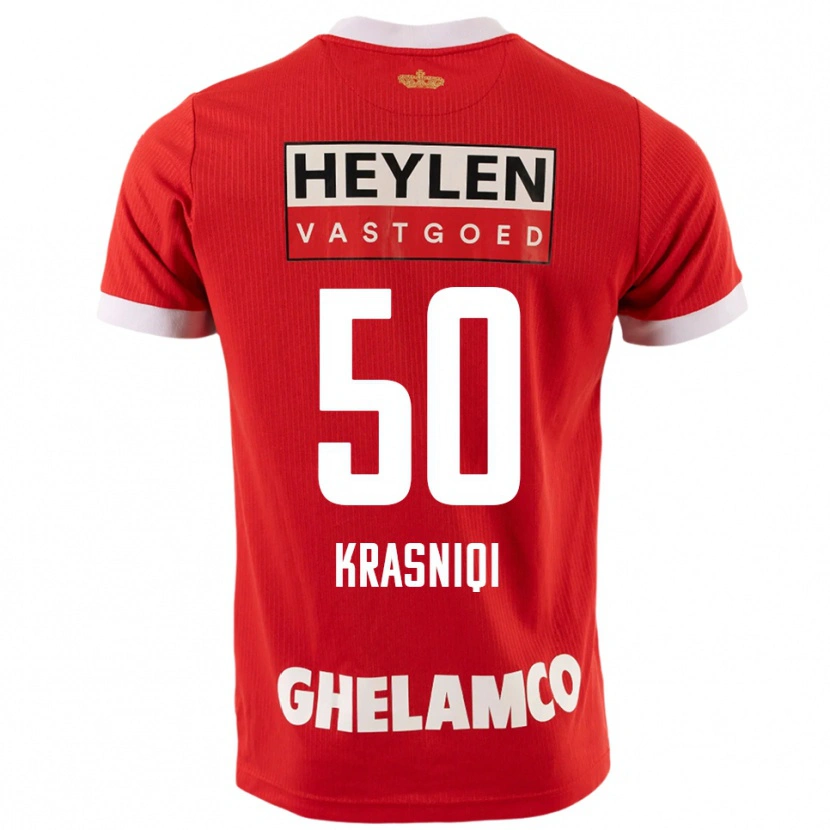 Danxen Damen Laurit Krasniqi #50 Rot Weiß Heimtrikot Trikot 2025/26 T-Shirt Österreich