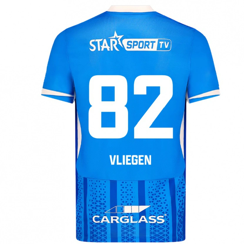 Danxen Damen Olivier Vliegen #82 Blau Weiß Heimtrikot Trikot 2025/26 T-Shirt Österreich