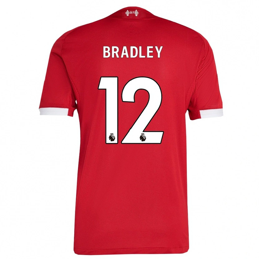 Danxen Damen Conor Bradley #12 Rot Weiß Heimtrikot Trikot 2025/26 T-Shirt Österreich