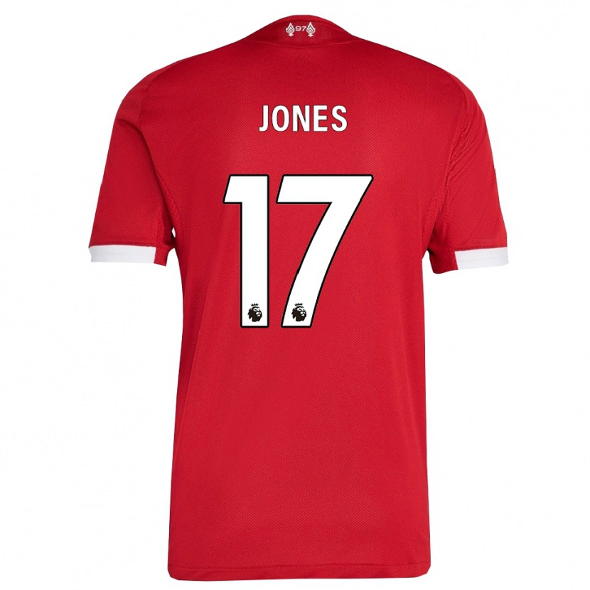 Danxen Damen Curtis Jones #17 Rot Weiß Heimtrikot Trikot 2025/26 T-Shirt Österreich