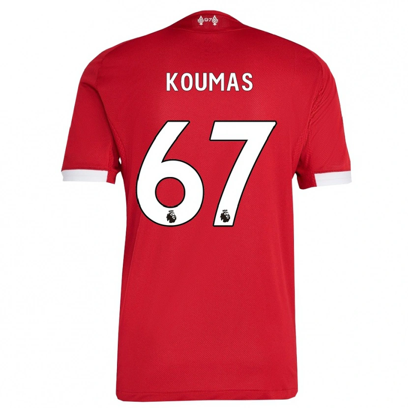 Danxen Damen Lewis Koumas #67 Rot Weiß Heimtrikot Trikot 2025/26 T-Shirt Österreich