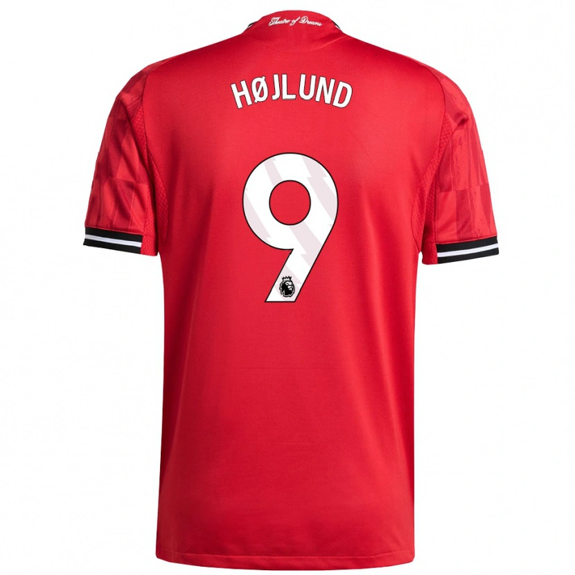 Danxen Damen Rasmus Højlund #9 Rot Schwarz Weiß Heimtrikot Trikot 2025/26 T-Shirt Österreich