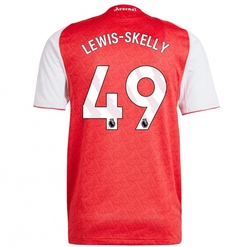 Danxen Damen Myles Lewis-Skelly #49 Rot Weiß Heimtrikot Trikot 2025/26 T-Shirt Österreich