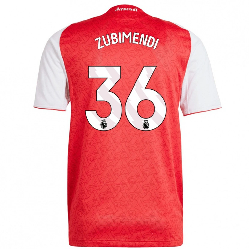 Danxen Damen Martín Zubimendi #36 Rot Weiß Heimtrikot Trikot 2025/26 T-Shirt Österreich