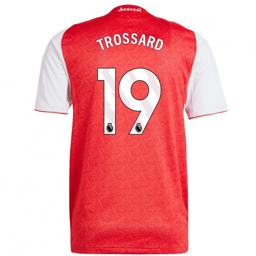 Danxen Damen Leandro Trossard #19 Rot Weiß Heimtrikot Trikot 2025/26 T-Shirt Österreich