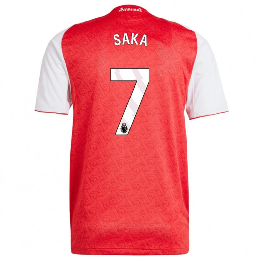 Danxen Damen Bukayo Saka #7 Rot Weiß Heimtrikot Trikot 2025/26 T-Shirt Österreich