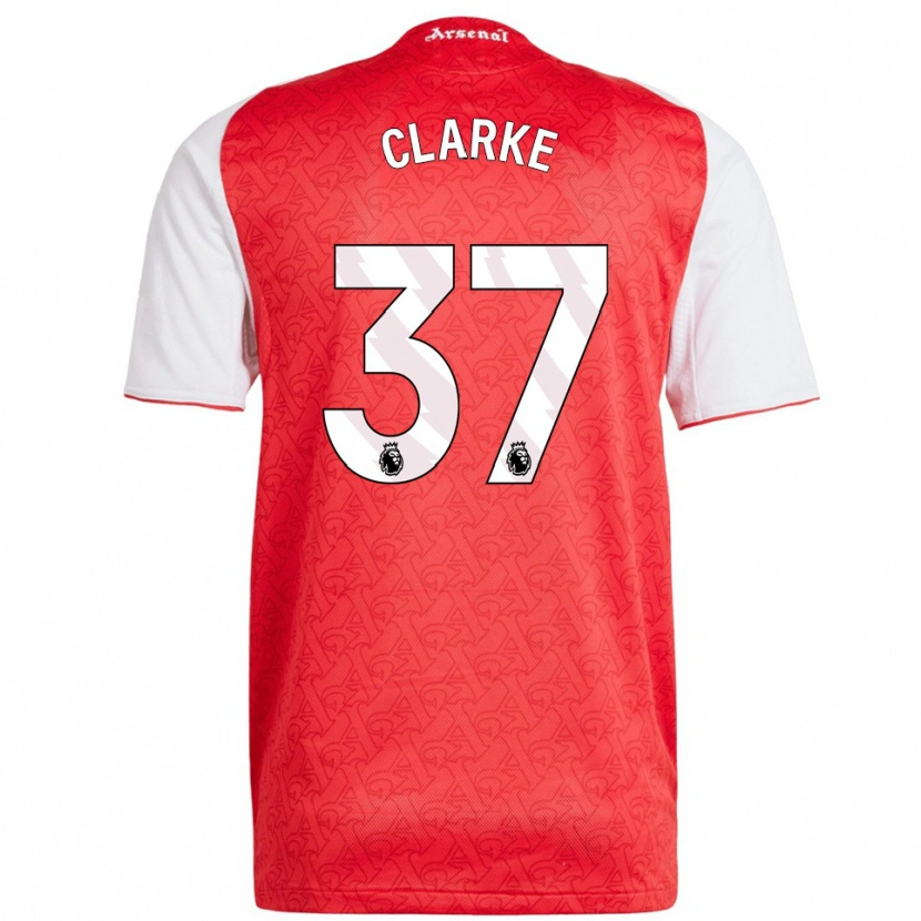 Danxen Damen Brayden Clarke #37 Rot Weiß Heimtrikot Trikot 2025/26 T-Shirt Österreich