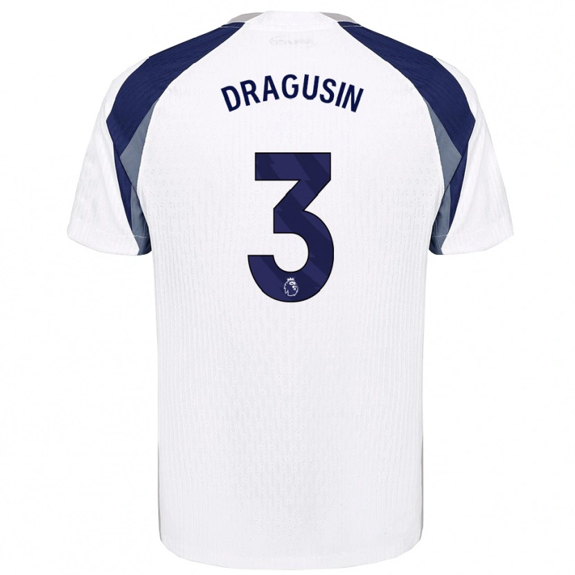 Danxen Damen Radu Drăgușin #3 Weiß Marineblau Heimtrikot Trikot 2025/26 T-Shirt Österreich
