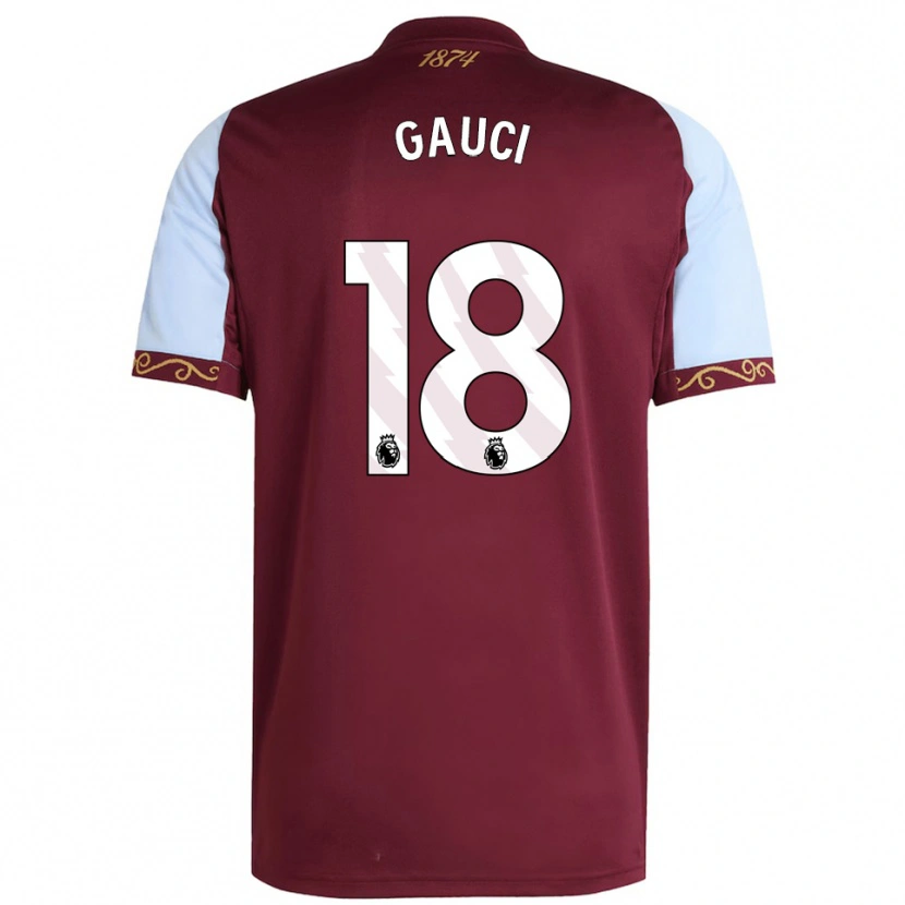 Danxen Damen Joe Gauci #18 Burgunderrot Himmelblau Heimtrikot Trikot 2025/26 T-Shirt Österreich