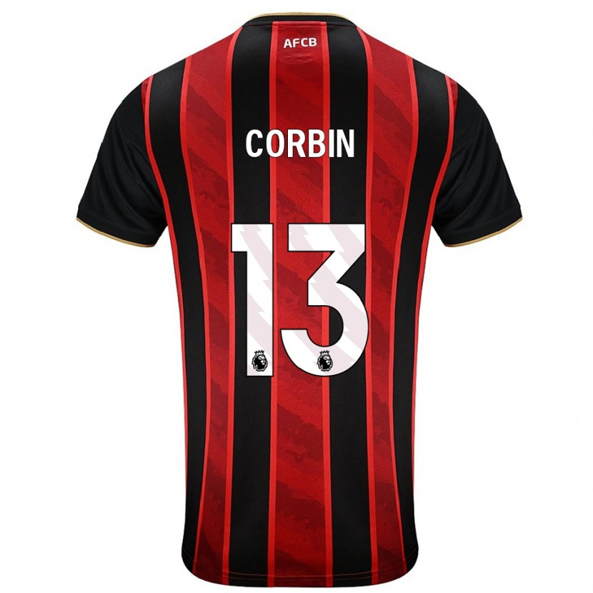 Danxen Damen Helen Corbin #13 Rot Schwarz Heimtrikot Trikot 2025/26 T-Shirt Österreich