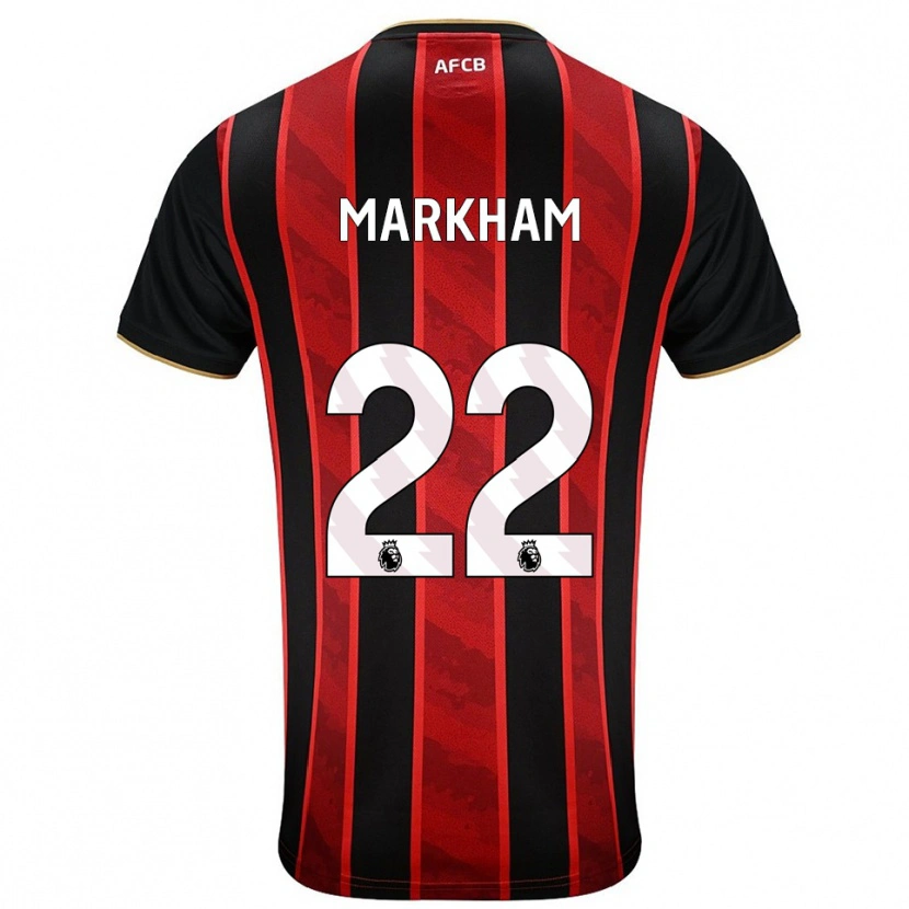Danxen Damen Jenna Markham #22 Rot Schwarz Heimtrikot Trikot 2025/26 T-Shirt Österreich