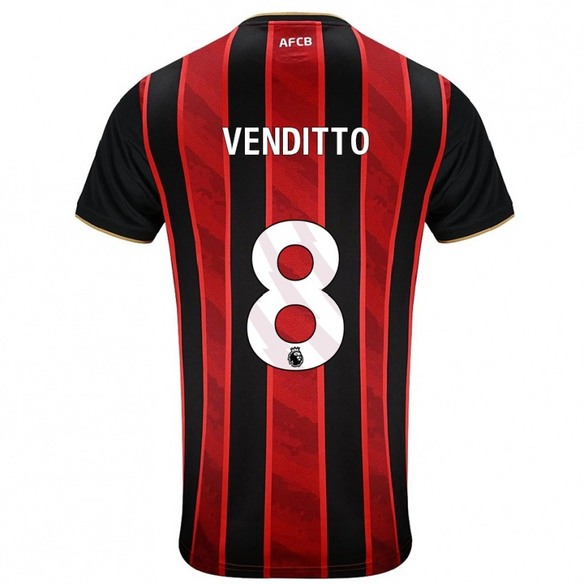 Danxen Damen Olivia Venditto #8 Rot Schwarz Heimtrikot Trikot 2025/26 T-Shirt Österreich