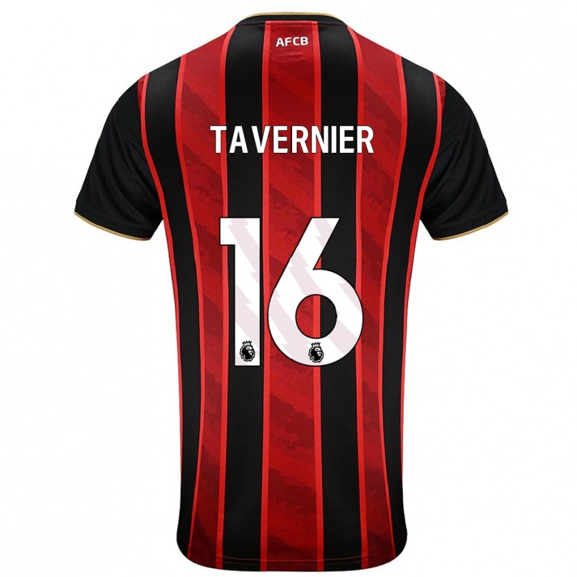 Danxen Damen Marcus Tavernier #16 Rot Schwarz Heimtrikot Trikot 2025/26 T-Shirt Österreich