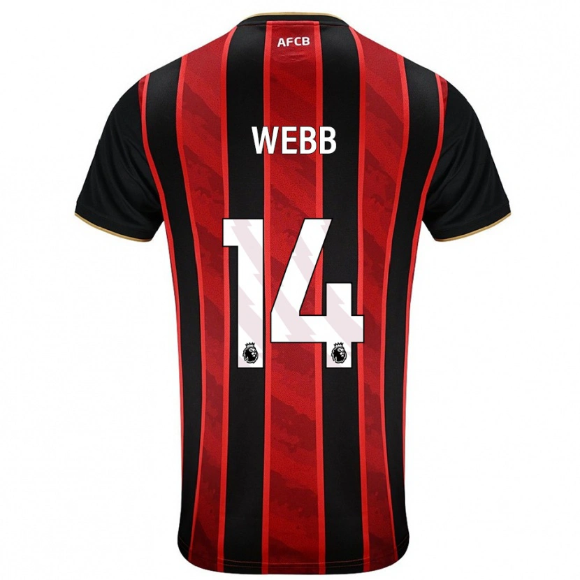 Danxen Damen Harry Webb #14 Rot Schwarz Heimtrikot Trikot 2025/26 T-Shirt Österreich