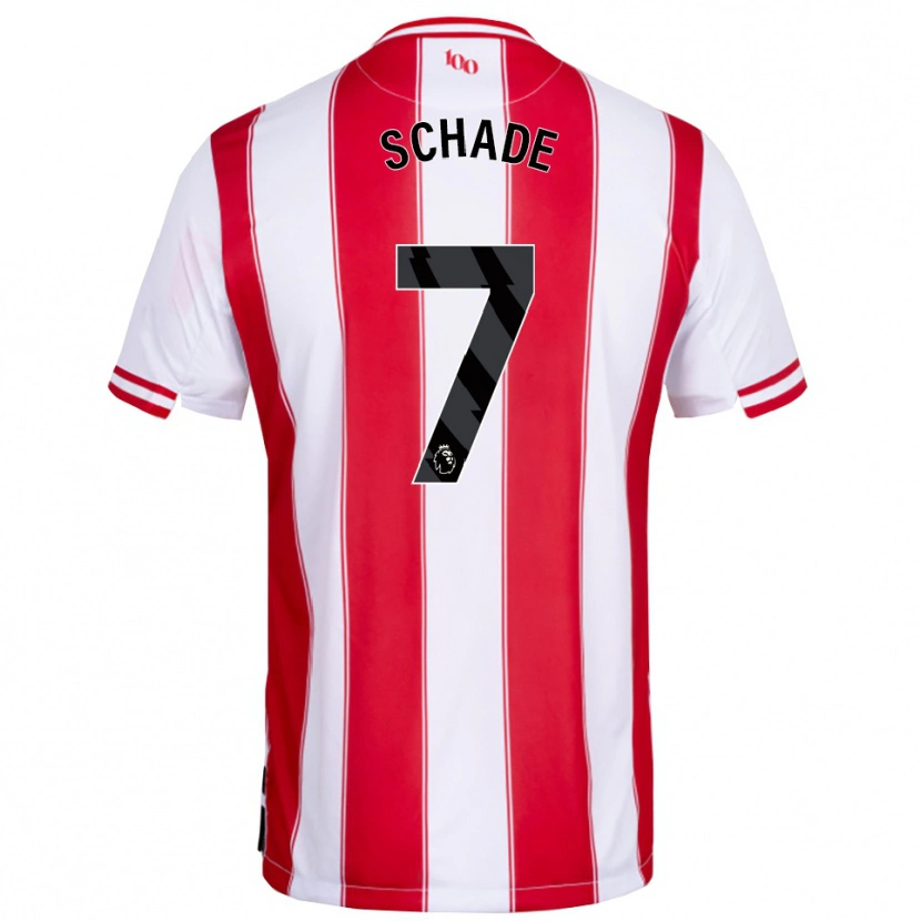 Danxen Damen Kevin Schade #7 Rot Weiß Heimtrikot Trikot 2025/26 T-Shirt Österreich