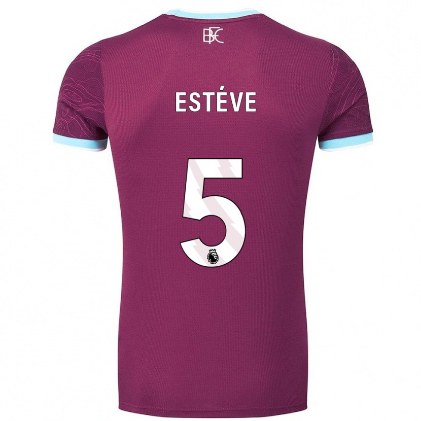 Danxen Damen Maxime Estève #5 Burgunderrot Himmelblau Heimtrikot Trikot 2025/26 T-Shirt Österreich