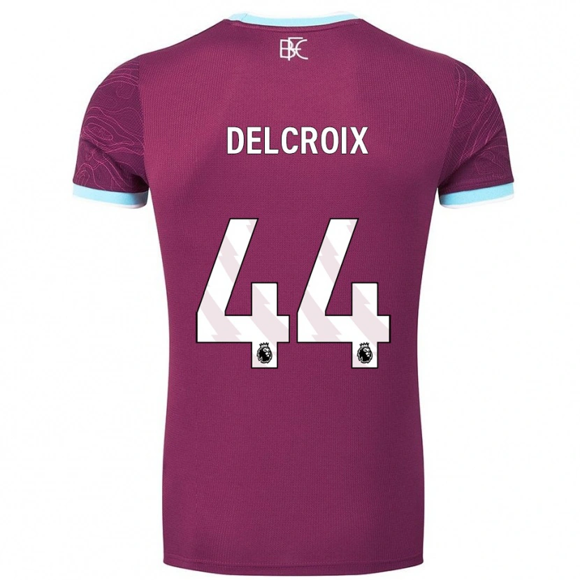 Danxen Damen Hannes Delcroix #44 Burgunderrot Himmelblau Heimtrikot Trikot 2025/26 T-Shirt Österreich