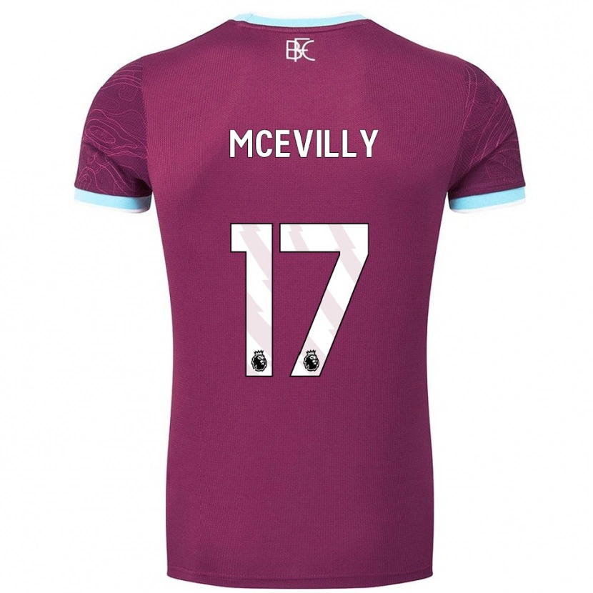 Danxen Damen Jack Mcevilly #17 Burgunderrot Himmelblau Heimtrikot Trikot 2025/26 T-Shirt Österreich