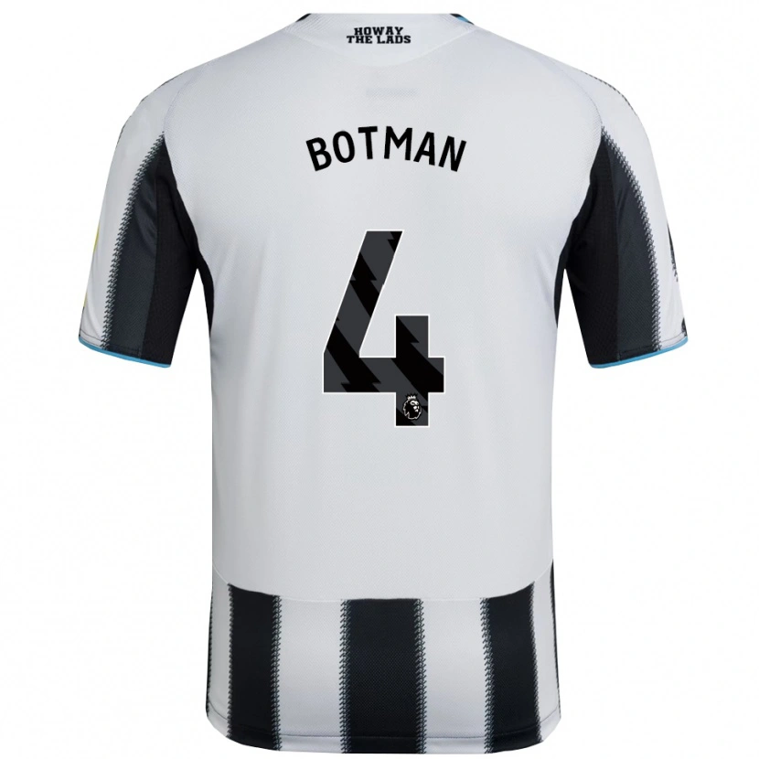 Danxen Damen Sven Botman #4 Schwarz Weiß Heimtrikot Trikot 2025/26 T-Shirt Österreich