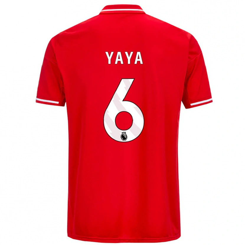 Danxen Damen Cherif Yaya #6 Rot Weiß Heimtrikot Trikot 2025/26 T-Shirt Österreich