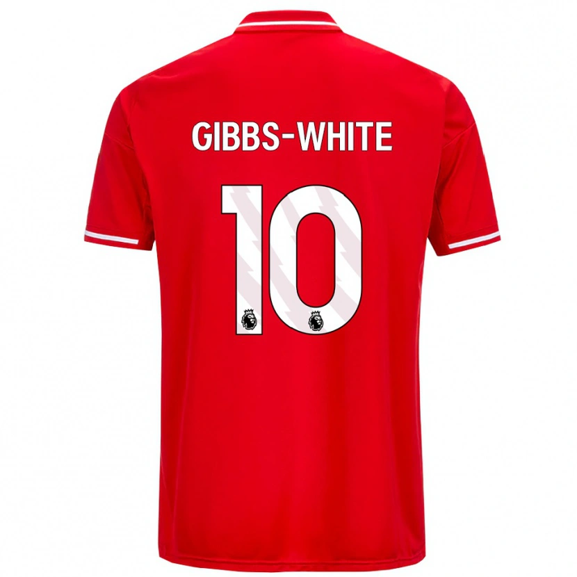 Danxen Damen Morgan Gibbs-White #10 Rot Weiß Heimtrikot Trikot 2025/26 T-Shirt Österreich