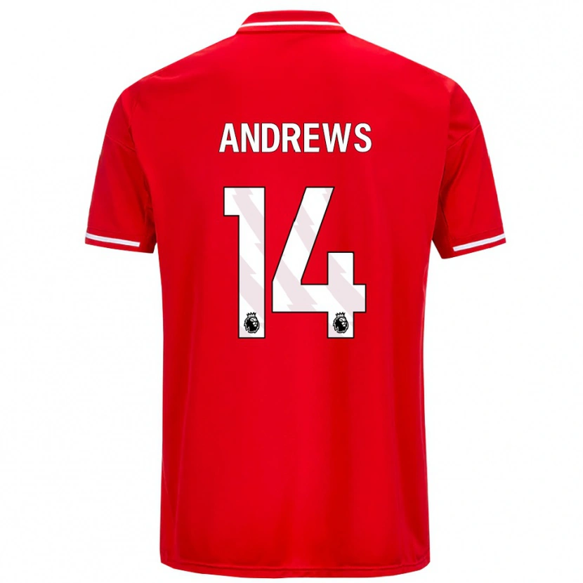 Danxen Damen Harvey Andrews #14 Rot Weiß Heimtrikot Trikot 2025/26 T-Shirt Österreich