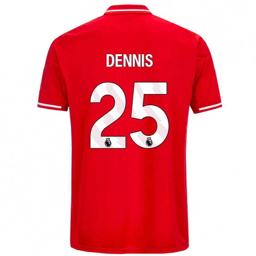 Danxen Damen Emmanuel Dennis #25 Rot Weiß Heimtrikot Trikot 2025/26 T-Shirt Österreich