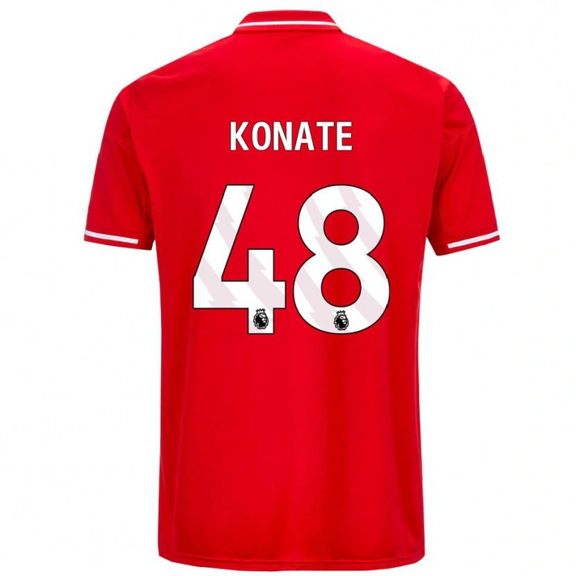 Danxen Damen Ateef Konaté #48 Rot Weiß Heimtrikot Trikot 2025/26 T-Shirt Österreich