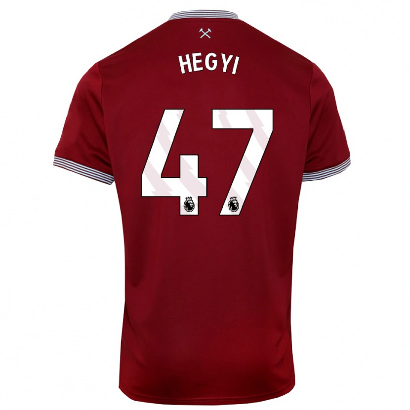 Danxen Damen Krisztián Hegyi #47 Burgunderrot Weiß Heimtrikot Trikot 2025/26 T-Shirt Österreich