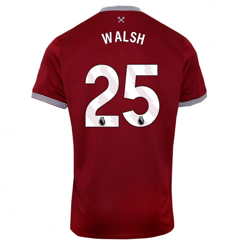 Danxen Damen Megan Walsh #25 Burgunderrot Weiß Heimtrikot Trikot 2025/26 T-Shirt Österreich