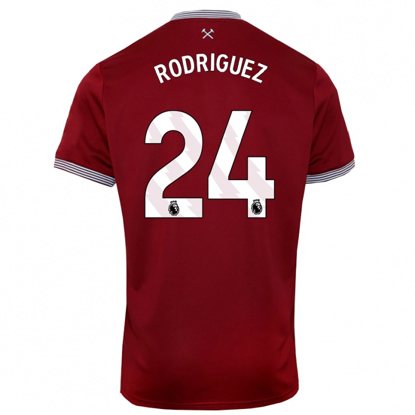 Danxen Damen Guido Rodríguez #24 Burgunderrot Weiß Heimtrikot Trikot 2025/26 T-Shirt Österreich
