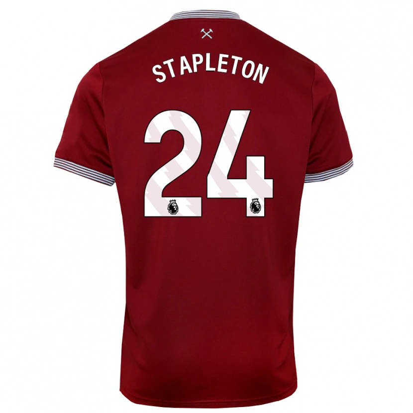 Danxen Damen Jessie Stapleton #24 Burgunderrot Weiß Heimtrikot Trikot 2025/26 T-Shirt Österreich