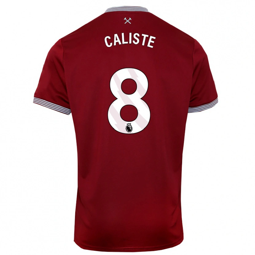 Danxen Damen Gabriel Caliste #8 Burgunderrot Weiß Heimtrikot Trikot 2025/26 T-Shirt Österreich