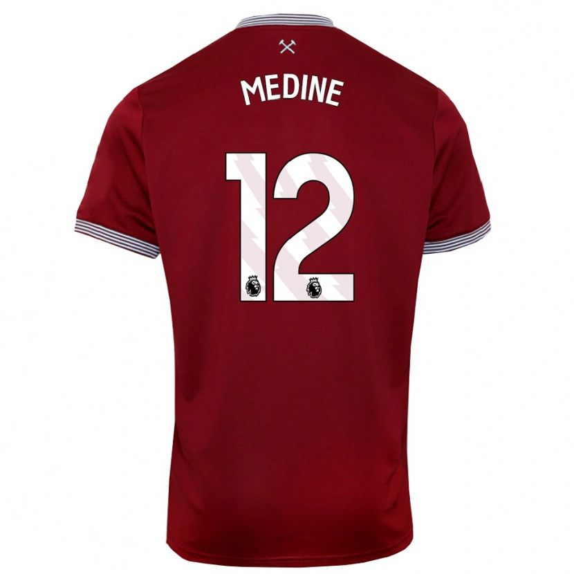 Danxen Damen Jethro Medine #12 Burgunderrot Weiß Heimtrikot Trikot 2025/26 T-Shirt Österreich