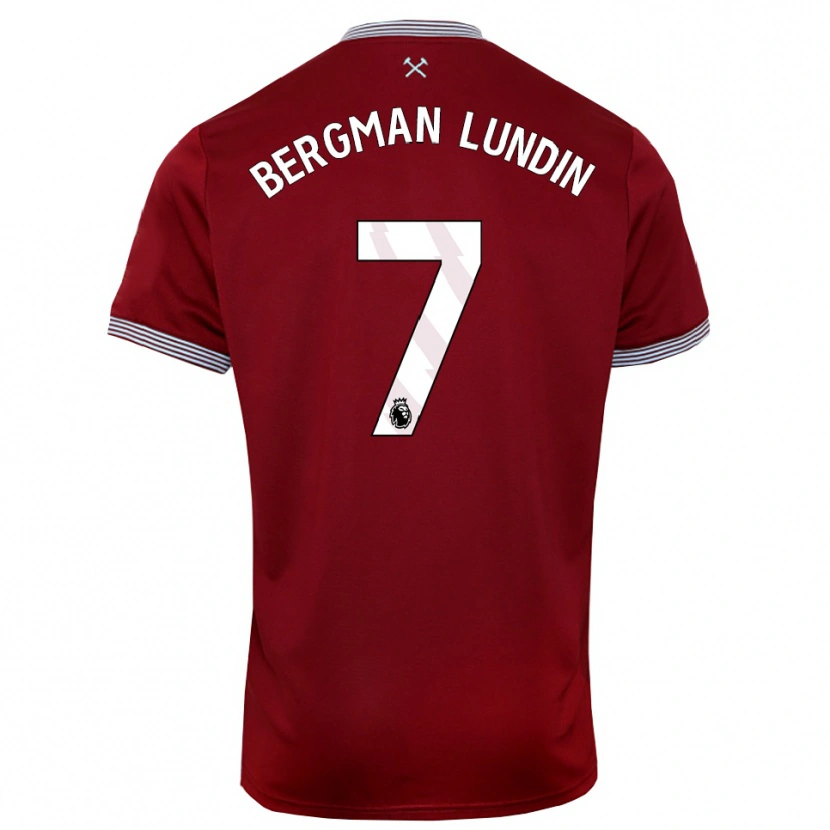 Danxen Damen Marika Bergman-Lundin #7 Burgunderrot Weiß Heimtrikot Trikot 2025/26 T-Shirt Österreich