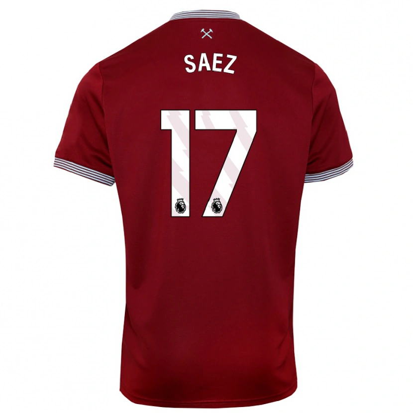 Danxen Damen Camila Sáez #17 Burgunderrot Weiß Heimtrikot Trikot 2025/26 T-Shirt Österreich