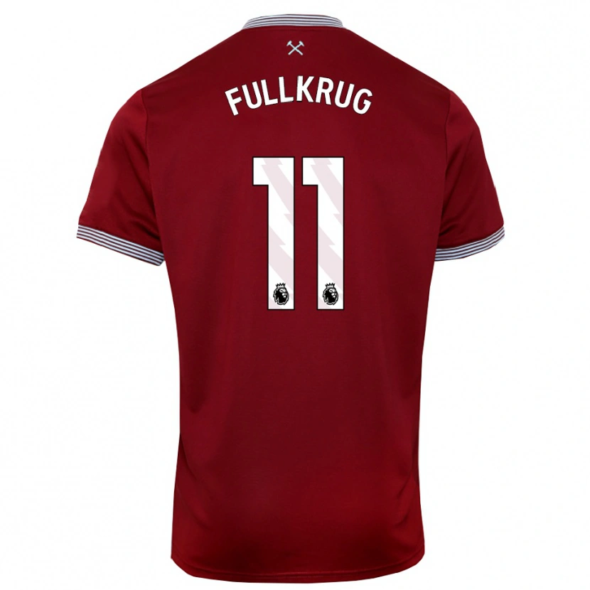 Danxen Damen Niclas Füllkrug #11 Burgunderrot Weiß Heimtrikot Trikot 2025/26 T-Shirt Österreich