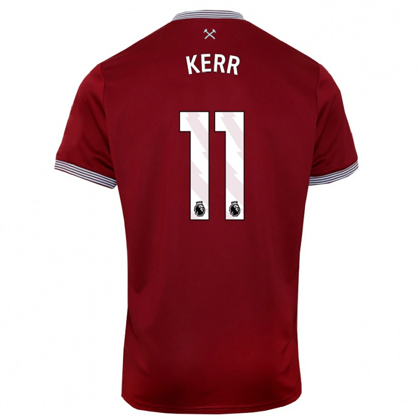 Danxen Damen Joel Kerr #11 Burgunderrot Weiß Heimtrikot Trikot 2025/26 T-Shirt Österreich