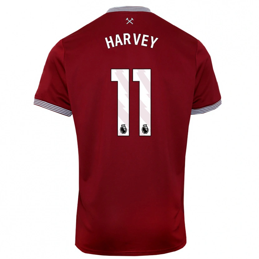 Danxen Damen Ros Harvey #11 Burgunderrot Weiß Heimtrikot Trikot 2025/26 T-Shirt Österreich