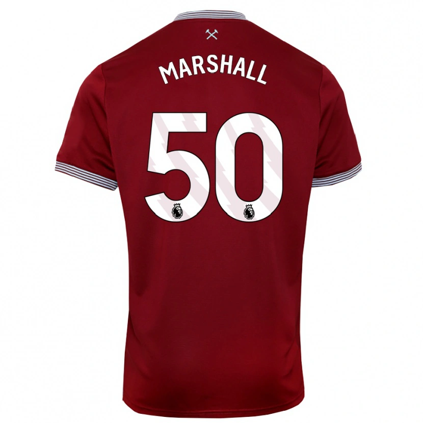 Danxen Damen Callum Marshall #50 Burgunderrot Weiß Heimtrikot Trikot 2025/26 T-Shirt Österreich