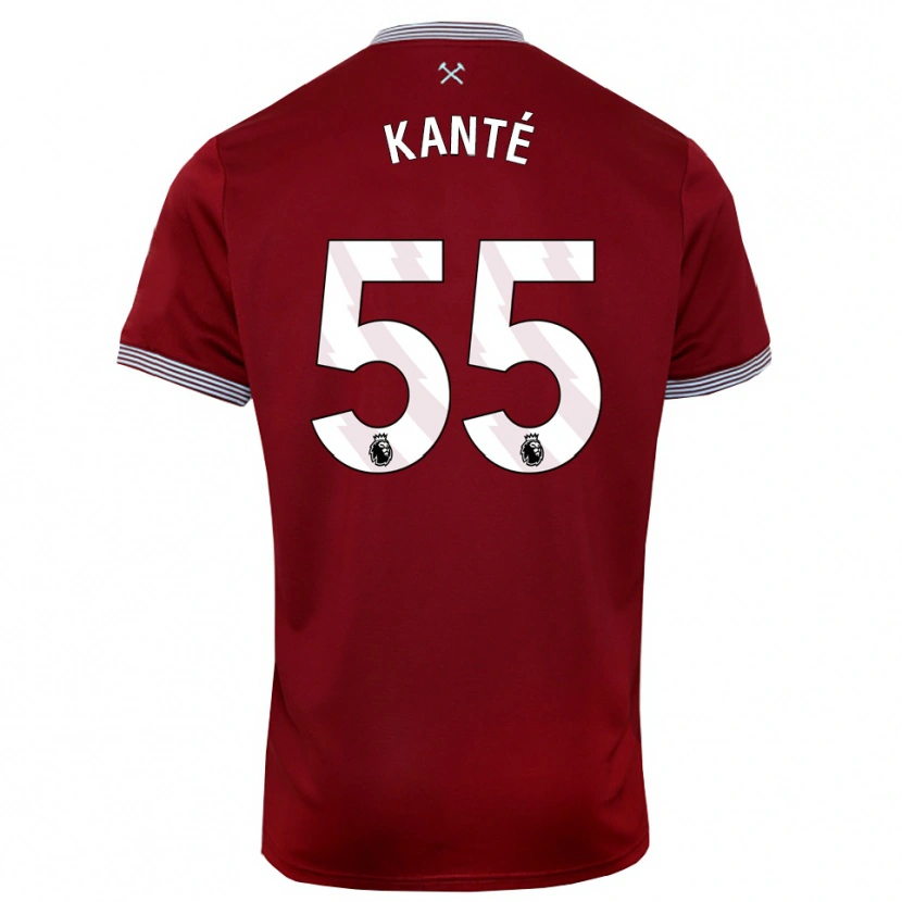 Danxen Damen Mohamadou Kanté #55 Burgunderrot Weiß Heimtrikot Trikot 2025/26 T-Shirt Österreich