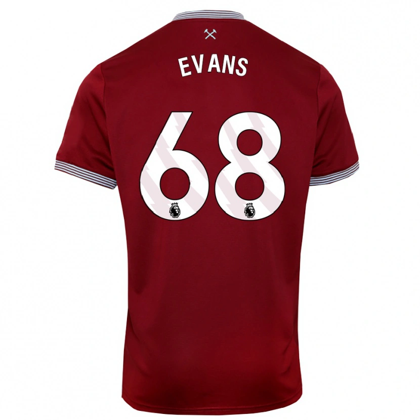 Danxen Damen Isaac Evans #68 Burgunderrot Weiß Heimtrikot Trikot 2025/26 T-Shirt Österreich