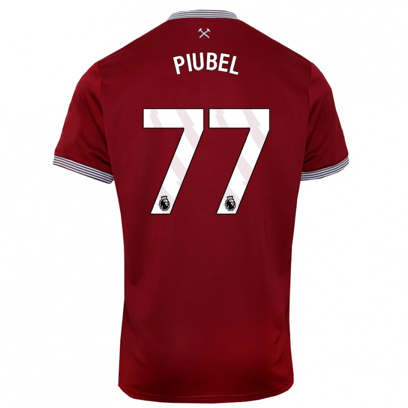 Danxen Damen Seraina Piubel #77 Burgunderrot Weiß Heimtrikot Trikot 2025/26 T-Shirt Österreich