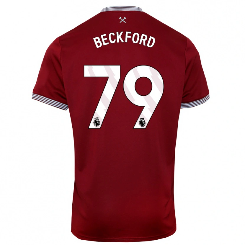 Danxen Damen Lewis Beckford #79 Burgunderrot Weiß Heimtrikot Trikot 2025/26 T-Shirt Österreich
