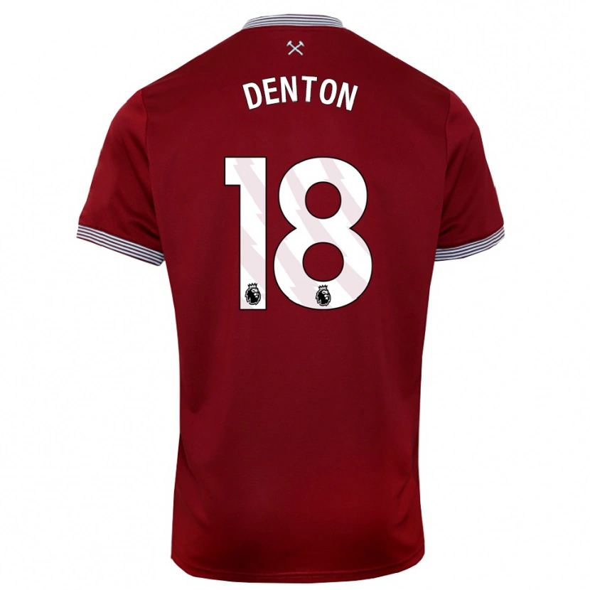 Danxen Damen Anouk Denton #18 Burgunderrot Weiß Heimtrikot Trikot 2025/26 T-Shirt Österreich