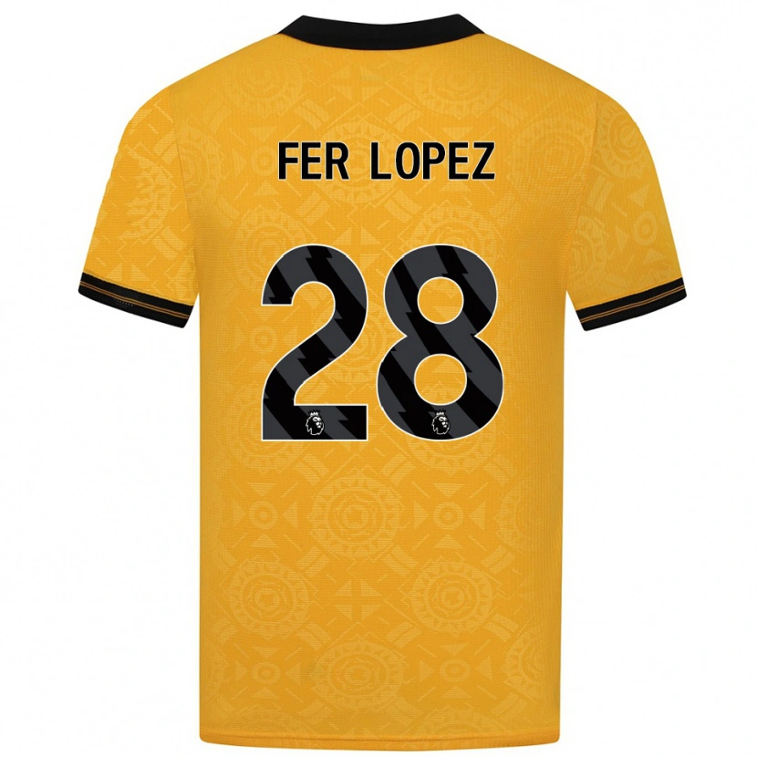 Danxen Damen Fer López #28 Gelb Schwarz Heimtrikot Trikot 2025/26 T-Shirt Österreich