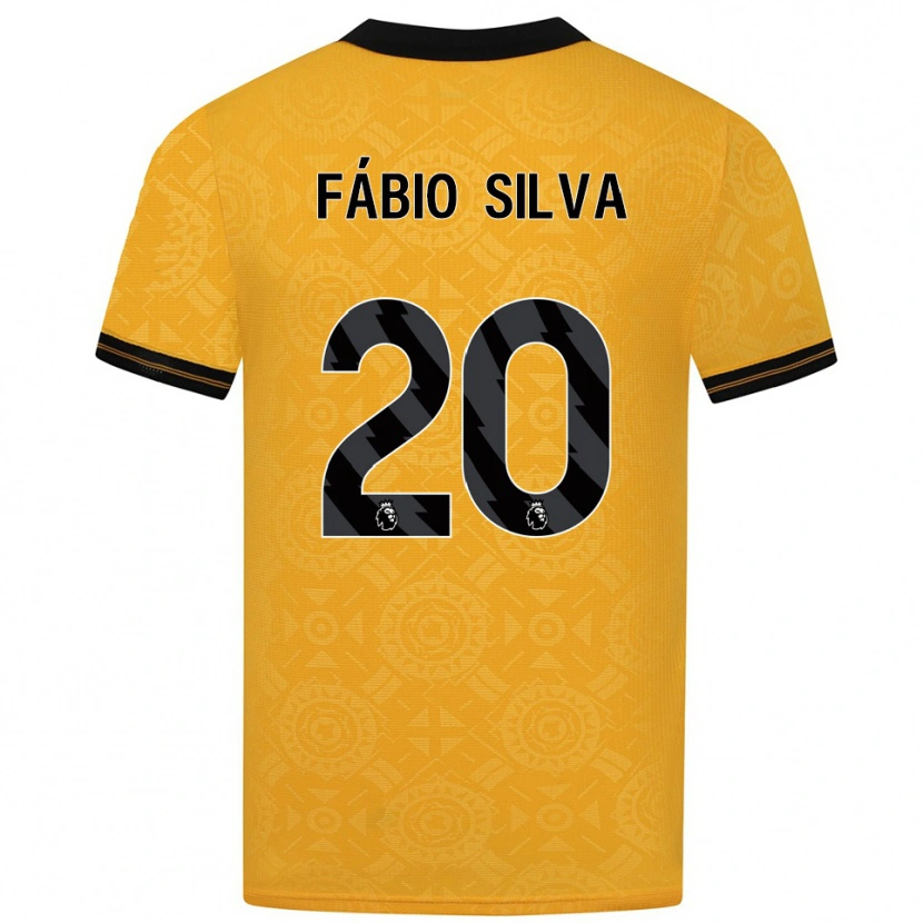 Danxen Damen Fábio Silva #20 Gelb Schwarz Heimtrikot Trikot 2025/26 T-Shirt Österreich