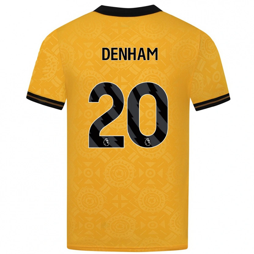 Danxen Damen Ania Denham #20 Gelb Schwarz Heimtrikot Trikot 2025/26 T-Shirt Österreich